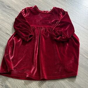 Red velvet dress